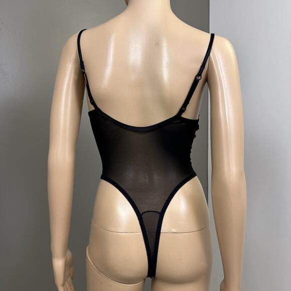 Vintage Victoria’s Secret Teddy 34C High Cut Thong Style Bodysuit USA Made 90s - Picture 5 of 10